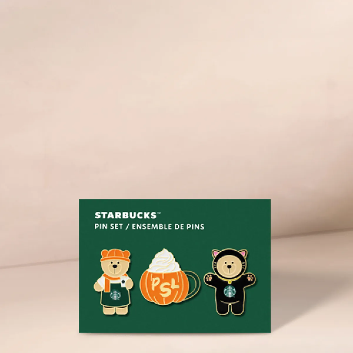 A photo of our PSL 3 enamel pin set