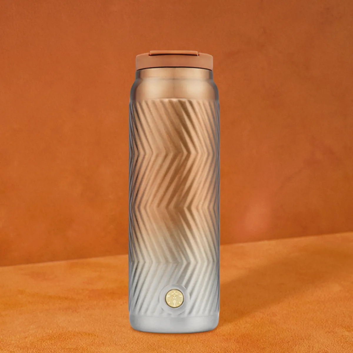 Zigzag Ombre Orange Tumbler 16oz