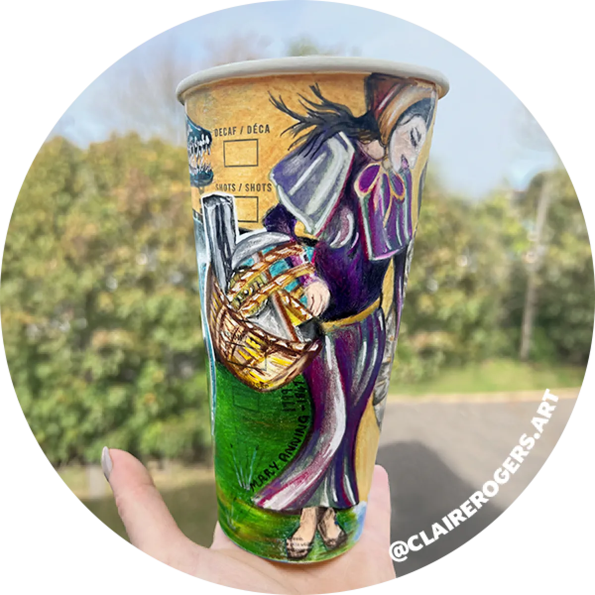 Runner up winner of a Starbucks cup featuring original designs