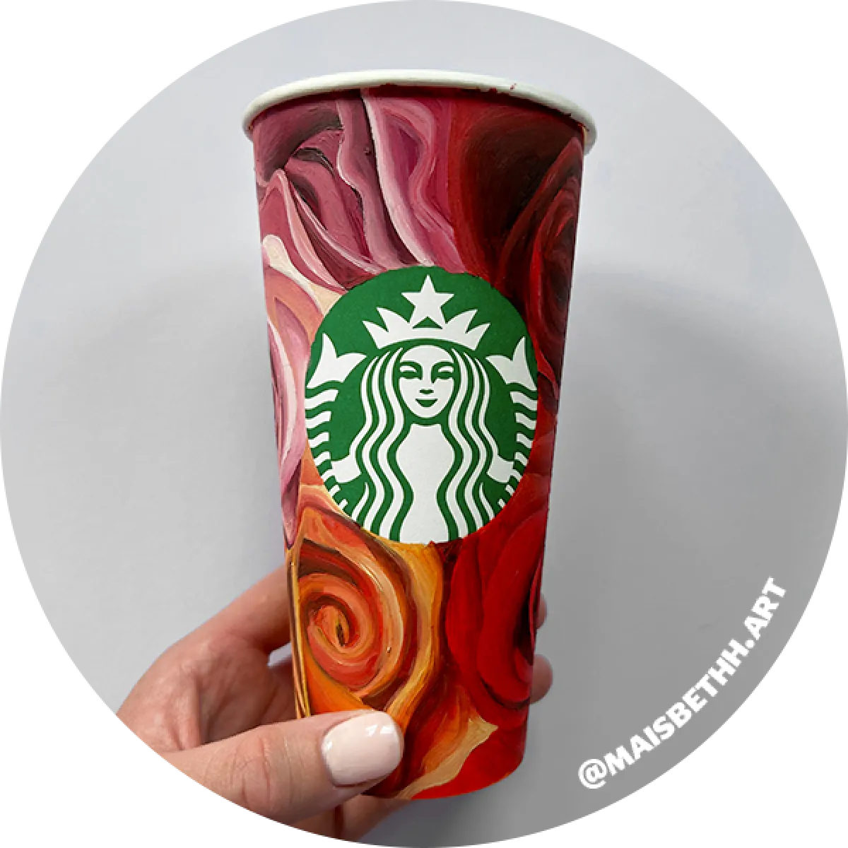 Runner up winner of a Starbucks cup featuring original designs