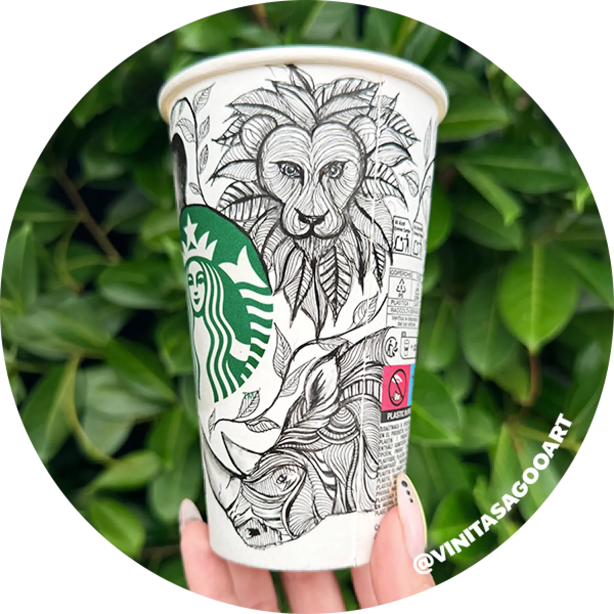 Runner up winner of a Starbucks cup featuring original designs