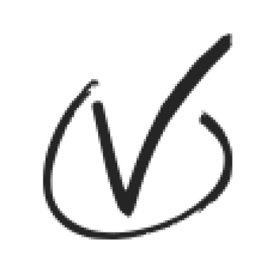 Illustrated tick box marked with a tick