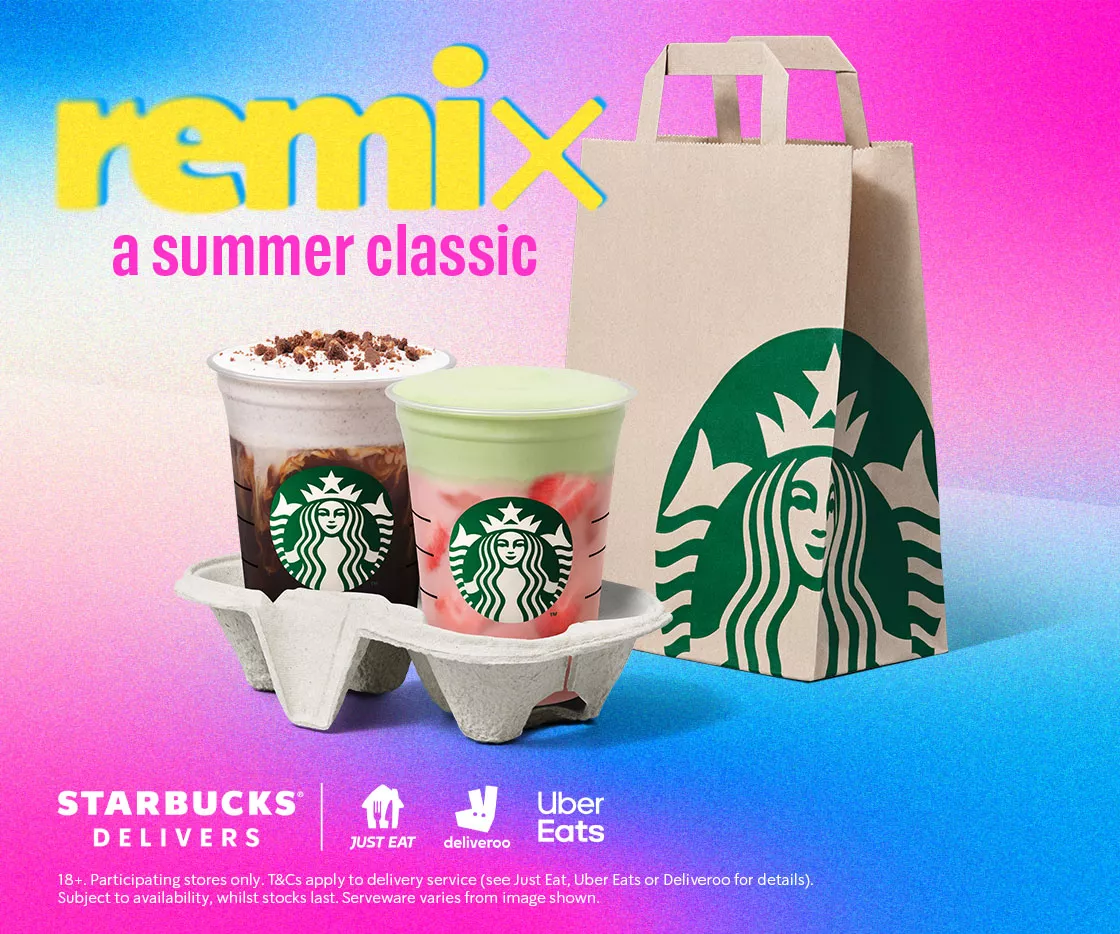 Remix a summer classic. Starbucks Delivers.