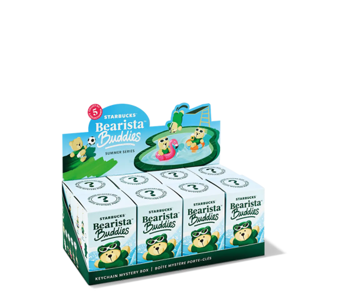 A photo of our new Bearista Blind Box keychain display stand, including individual boxes