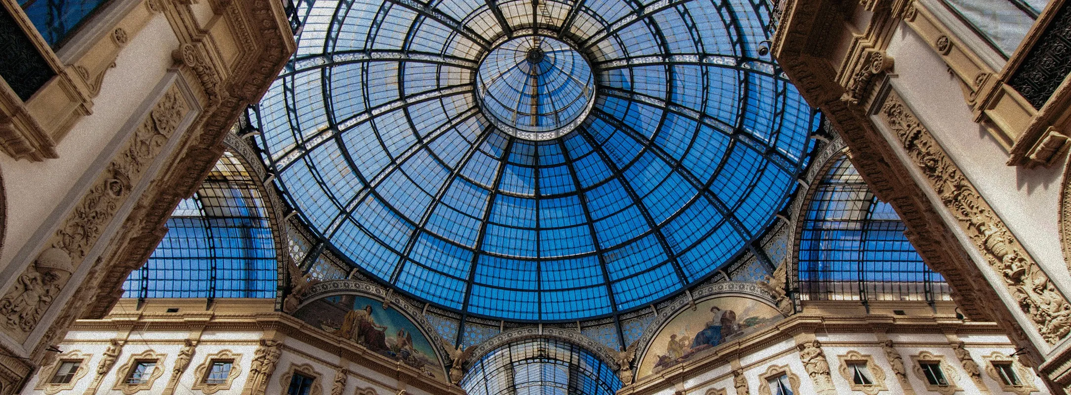 A photo of the architecture at Galleria Vittorio Emanuele II in Milan